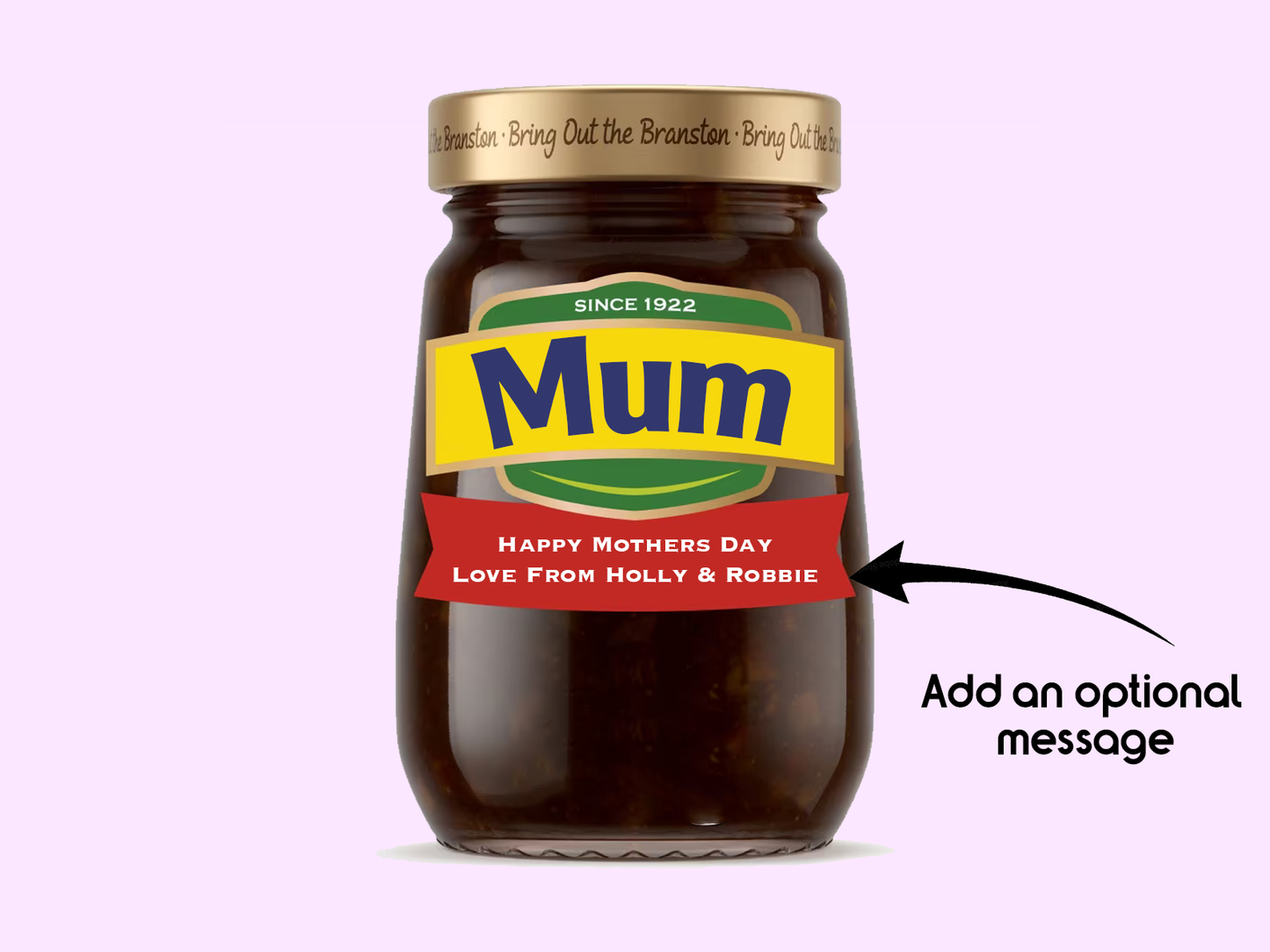 Personalised Branston Pickle Jar