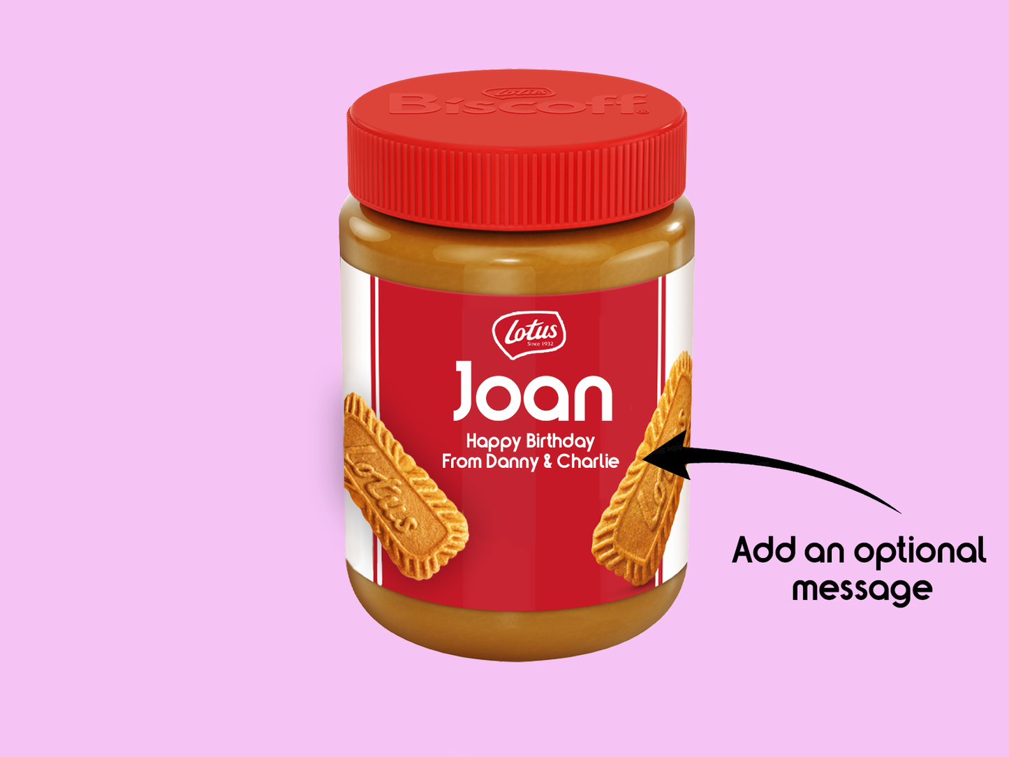 Personalised Biscoff Spread Jar