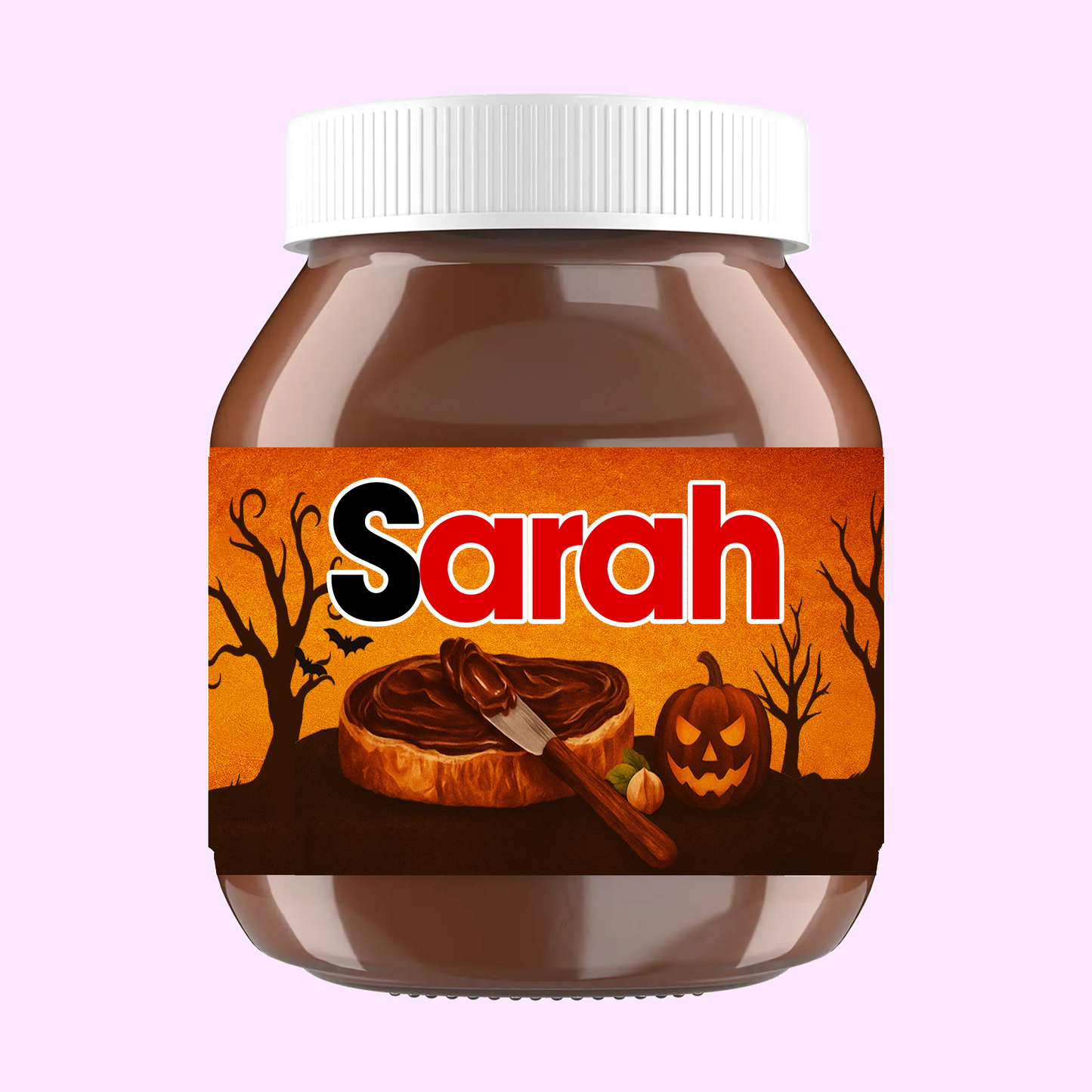 Personalised Halloween Nutella Jar