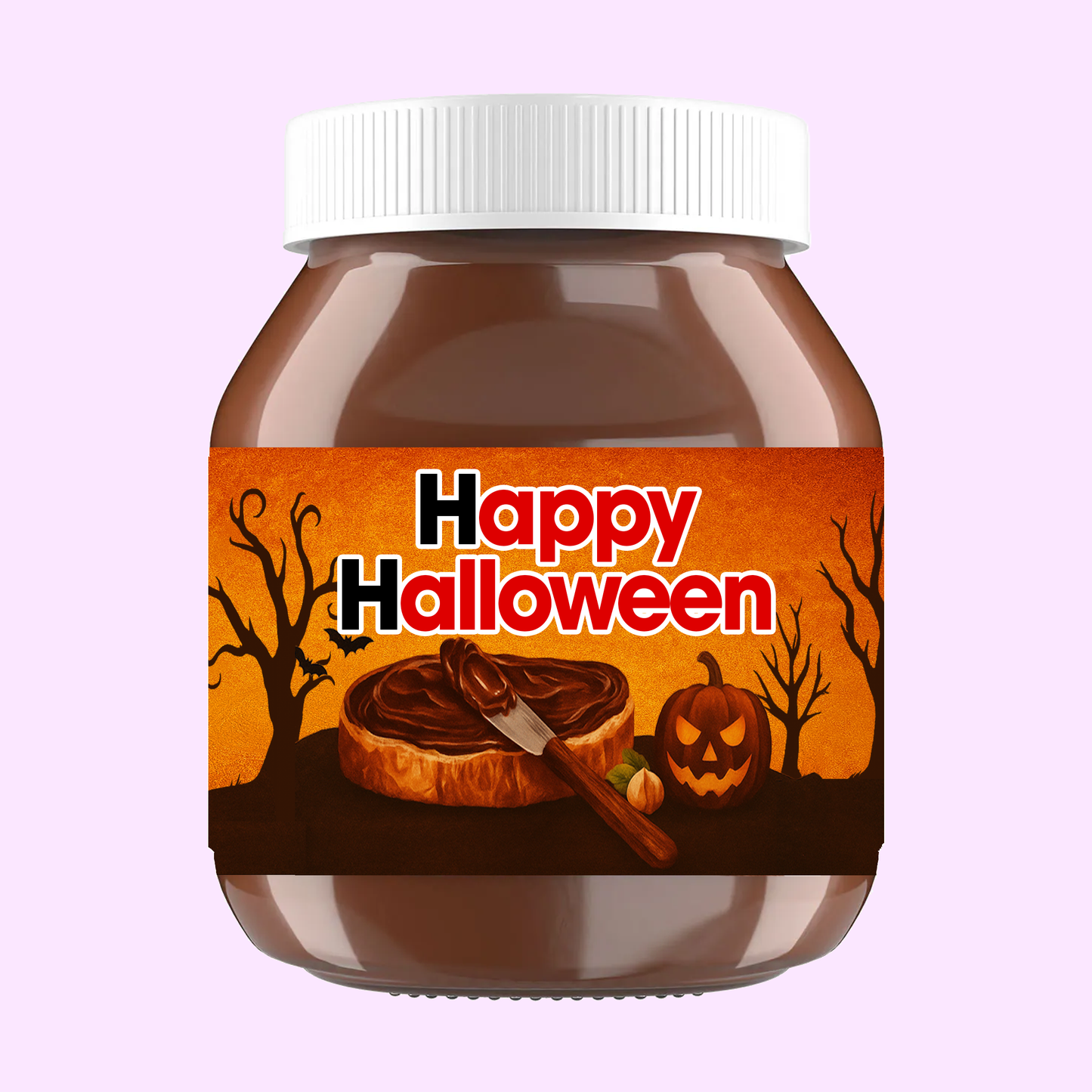 Personalised Halloween Nutella Jar