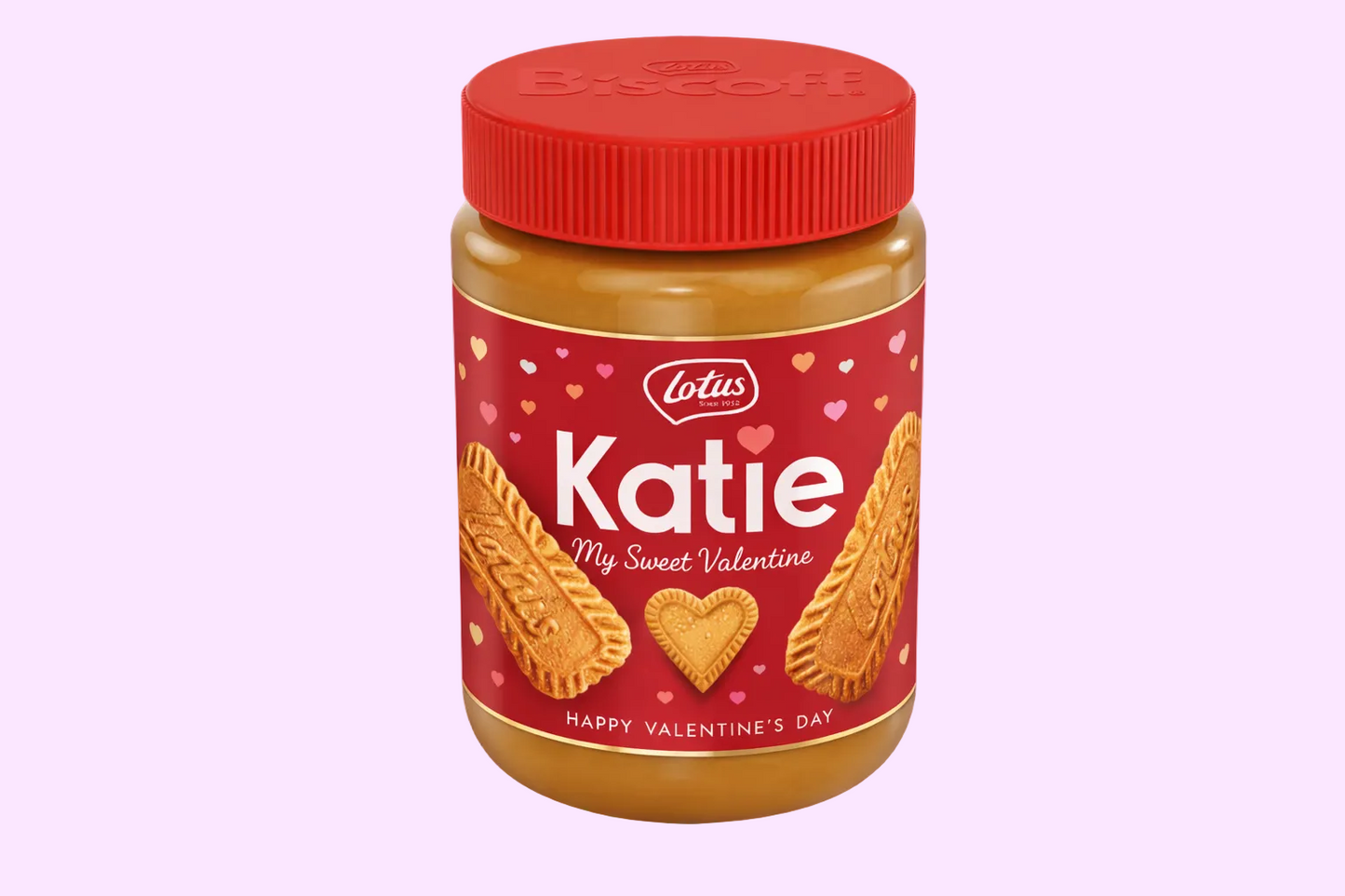 Personalised Valentines Biscoff Spread Jar