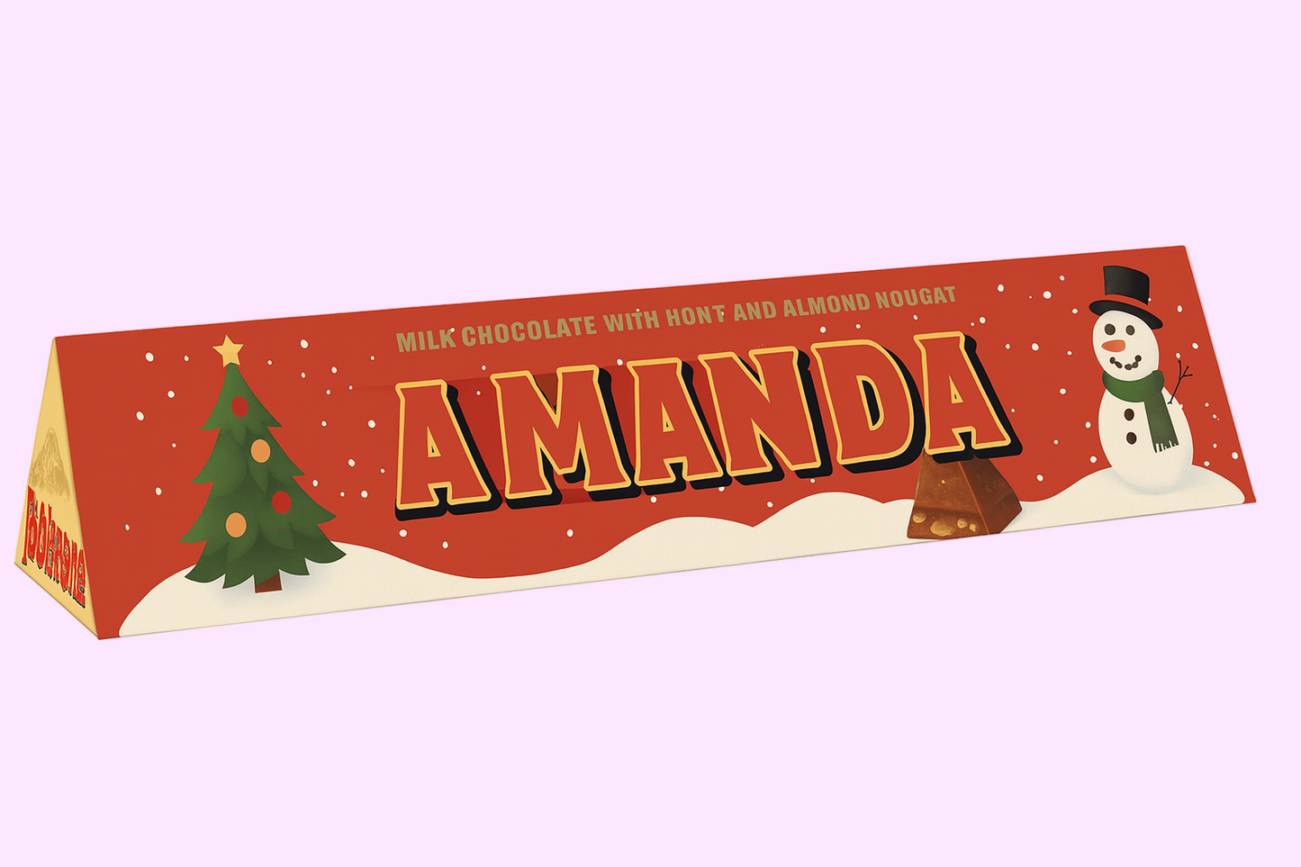 Personalised Christmas Toblerone Bar