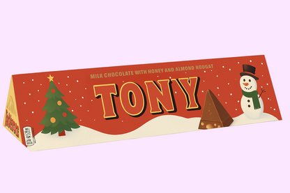 Personalised Christmas Toblerone Bar