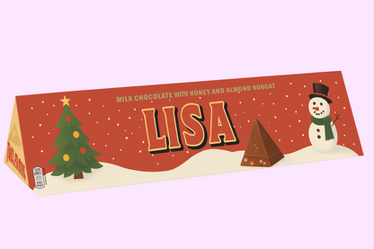 Personalised Christmas Toblerone Bar