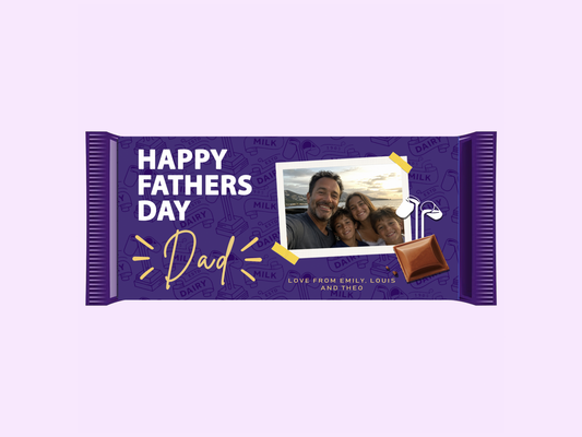 Personalised Fathers Day Cadbury Dairy Milk