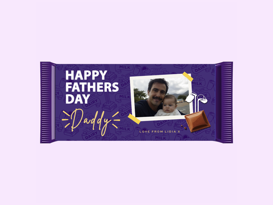 Personalised Fathers Day Cadbury Dairy Milk