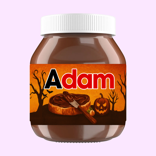 Personalised Halloween Nutella Jar