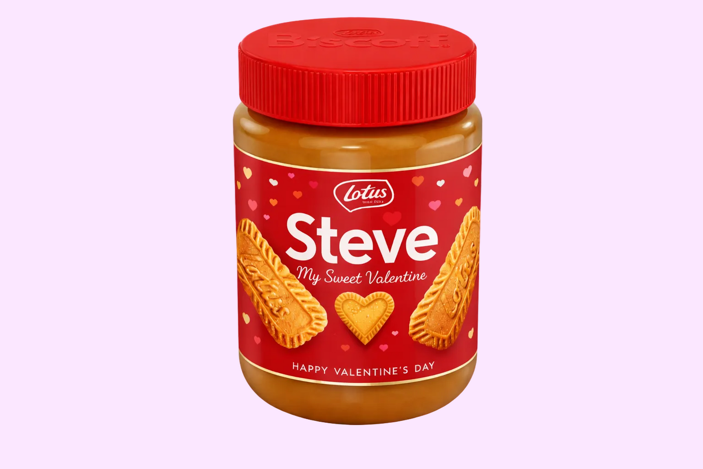 Personalised Valentines Biscoff Spread Jar