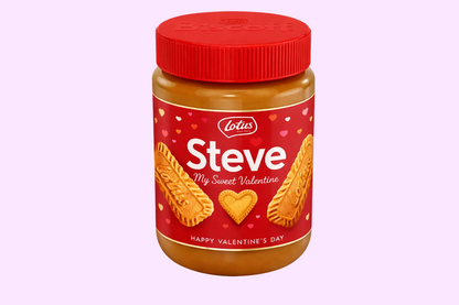 Personalised Valentines Biscoff Spread Jar